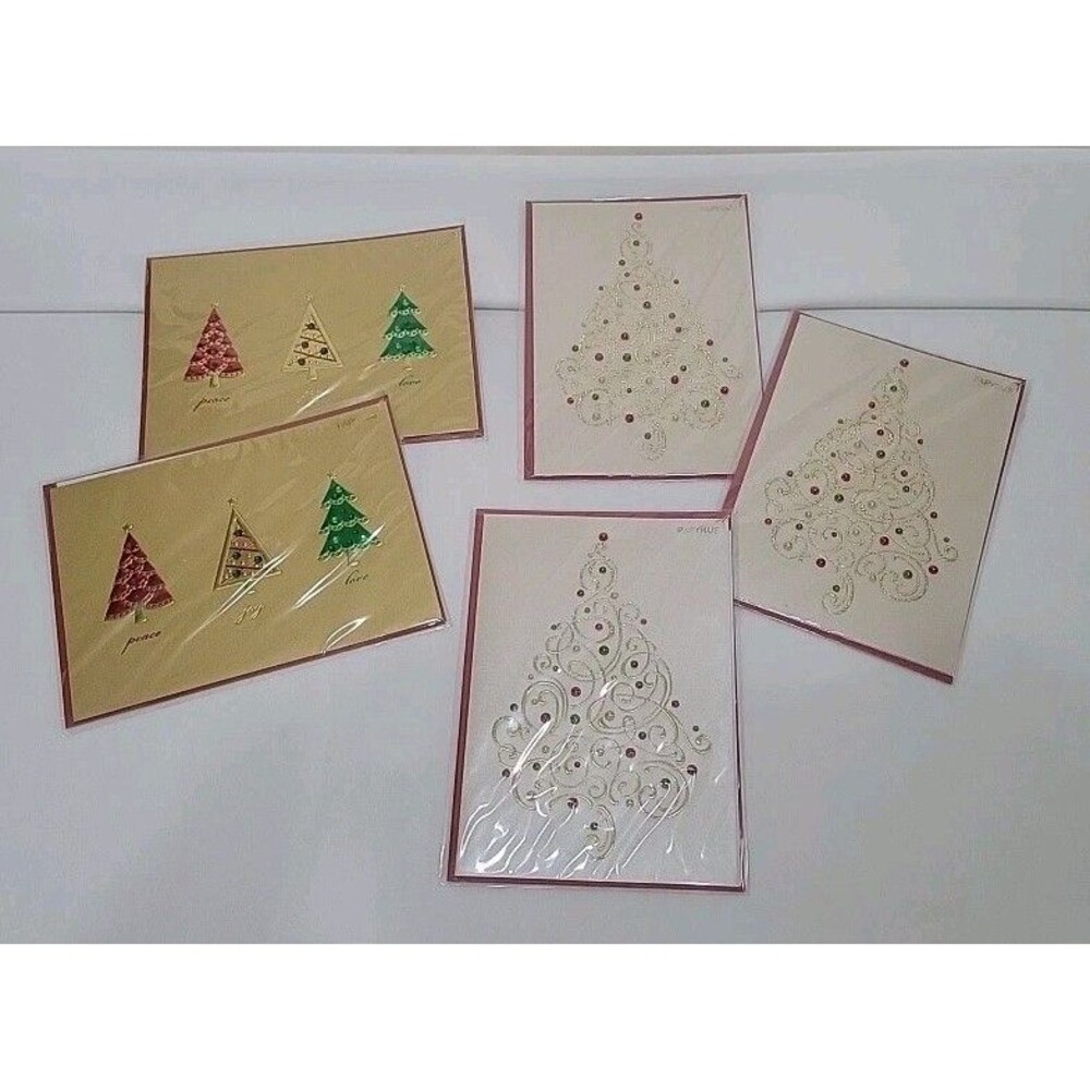 Lot Of 5 PAPYRUS NIP Christmas Cards